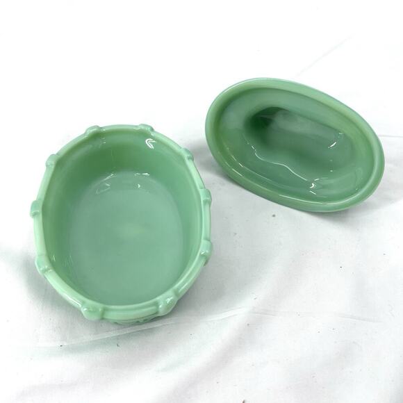 SUR LA TABLE Green Jadeite Bunny Rabbit Covered Dish - Picture 7 of 8